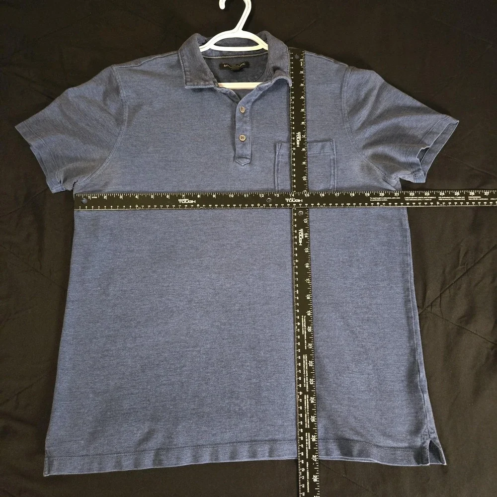 Banana Republic Shirt Mens Large Blue 100% Cotton‎ Short Sleeve Polo Pocket